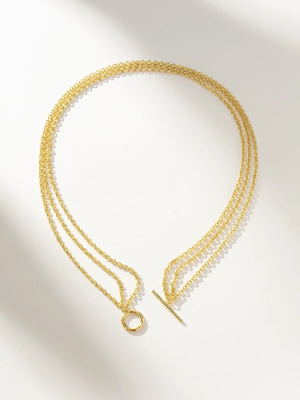 Shop Classic Women's  Necklaces & Pendants with a Modern Twist-Iconic Triple Chains Necklace