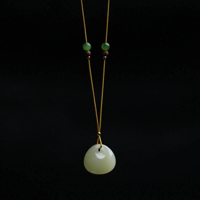 Shop Classic Women's Necklaces & Pendants with a Modern Twist-Buddha Stones Natural Hetian Jade Small Bag Pattern Prosperity String Necklace Pendant Shop Classic Women's Necklaces & Pendants with a Modern Twist-Buddha Stones Natural Hetian Jade Small Bag Pattern Prosperity String Necklace Pendant