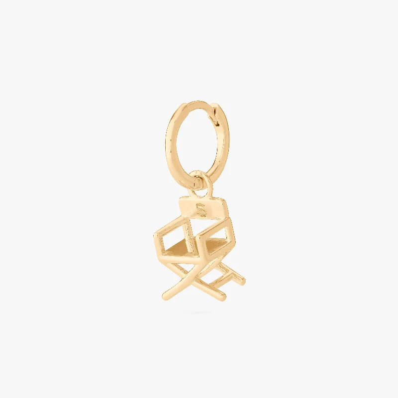 Women's Earrings – Elegant Designs for Every Personality--Director's Chair Charm Huggie