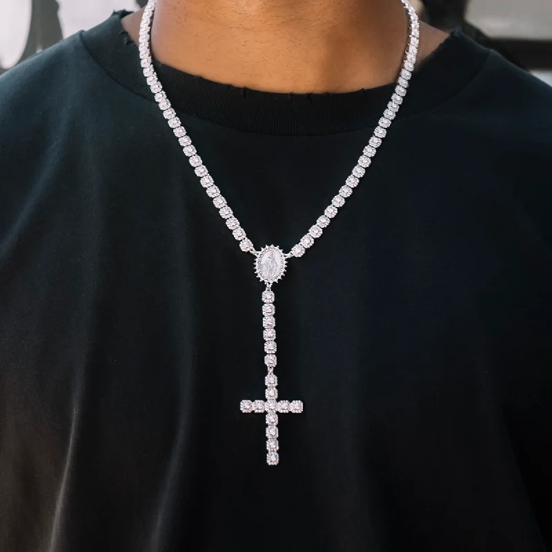 Exclusive Men's Necklaces & Pendants for the Modern Gentleman-Micro Clustered Rosary Chain Exclusive Men's Necklaces & Pendants for the Modern Gentleman-Micro Clustered Rosary Chain