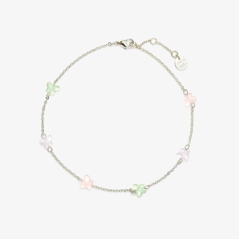 Sparkling Anklets for a Glitzy Touch-Glass Butterfly Anklet