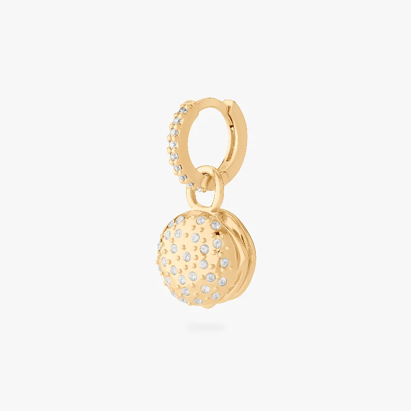 Women's Earrings – Elegant Designs for Every Personality--Pave Cheeseburger Huggie