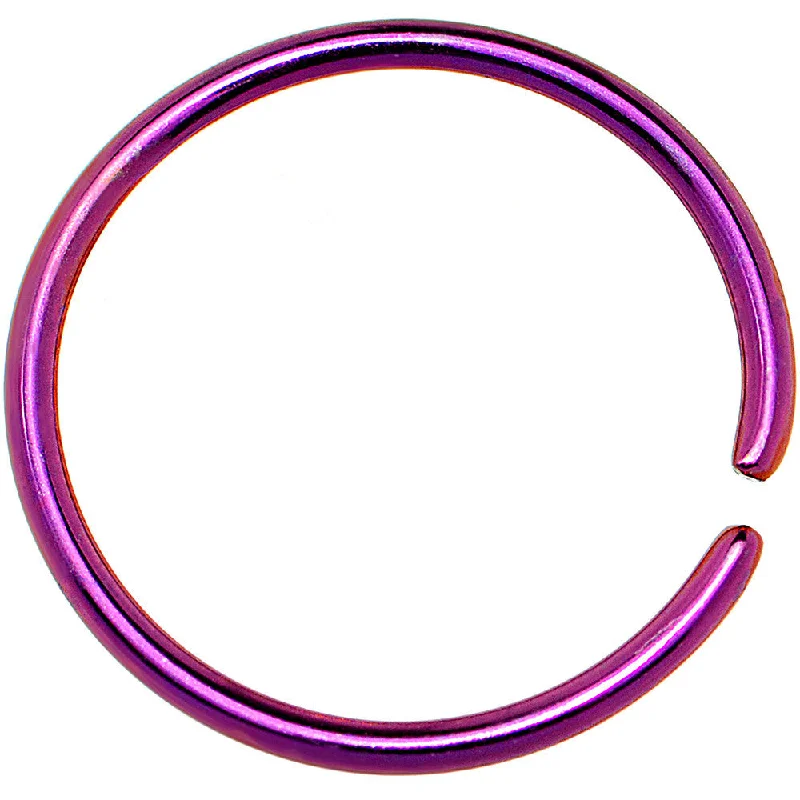 Nose Rings with Star Shape -20 Gauge 3/8 Purple Anodized Annealed Steel Seamless Circular Ring Nose Rings with Star Shape -20 Gauge 3/8 Purple Anodized Annealed Steel Seamless Circular Ring