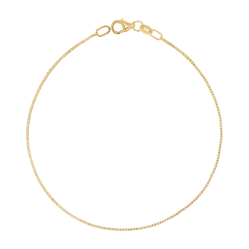 Unique Leather and Metal Bracelets for Men-Box Chain Bracelet
