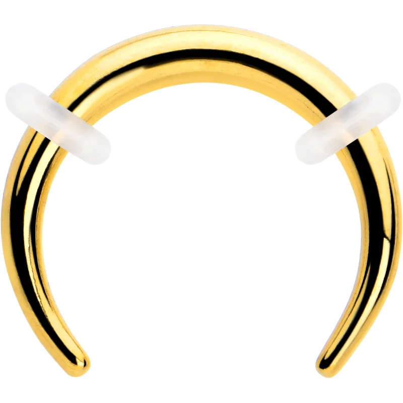 Women's Earrings – Elegant Designs for Every Personality--14 Gauge 5/16 Gold Tone Pincher Crescent Taper Women's Earrings – Elegant Designs for Every Personality--14 Gauge 5/16 Gold Tone Pincher Crescent Taper