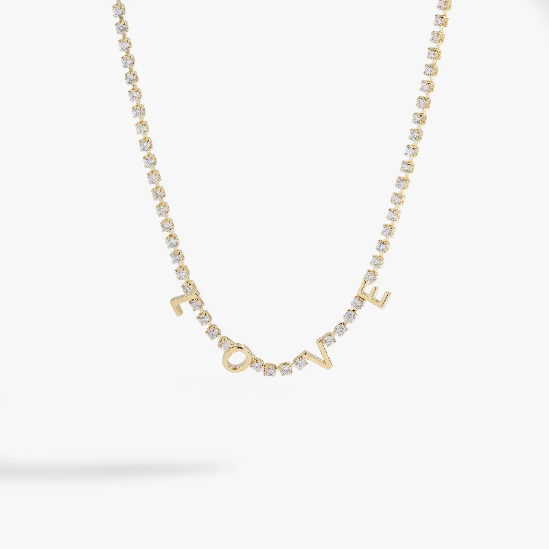 Shop Classic Women's  Necklaces & Pendants with a Modern Twist-Love Tennis Necklace