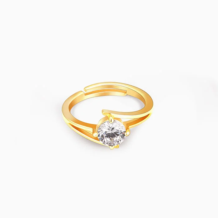 Chic Women's Rings for Fashion-Forward Looks-Anushka Sharma Golden Gleam Dream Ring