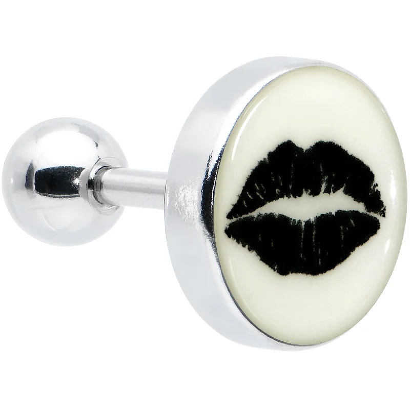 Women's Earrings – Elegant Designs for Every Personality--16 Gauge 1/4 Lipstick Kiss Black Glow in the Dark Cartilage Earring Women's Earrings – Elegant Designs for Every Personality--16 Gauge 1/4 Lipstick Kiss Black Glow in the Dark Cartilage Earring