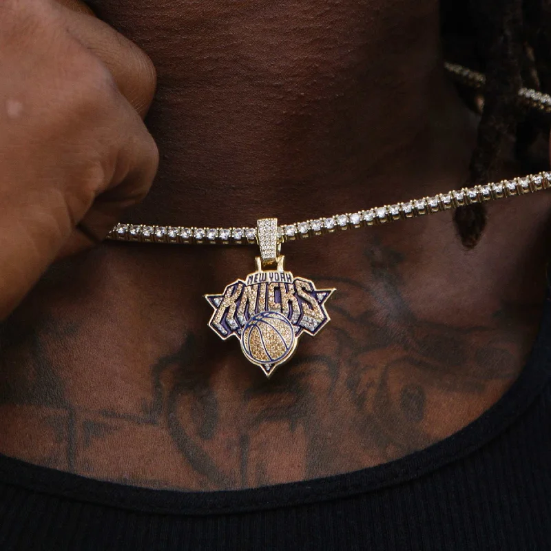 Exclusive Men's Necklaces & Pendants for the Modern Gentleman-New York Knicks Official NBA Logo Pendant Exclusive Men's Necklaces & Pendants for the Modern Gentleman-New York Knicks Official NBA Logo Pendant