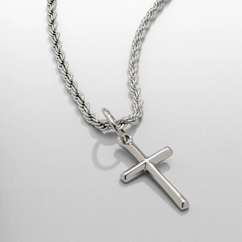 Exclusive Men's Necklaces & Pendants for the Modern Gentleman-Cross (Silver)