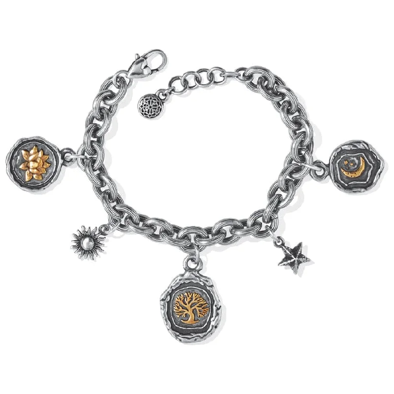 Handcrafted Bangles with Gemstone Settings for Women-Ferrara Virtue Charm Bracelet