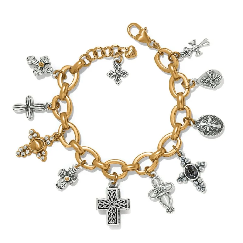 Fashionable Bangles for Women-Heavenly Cross Charm Bracelet