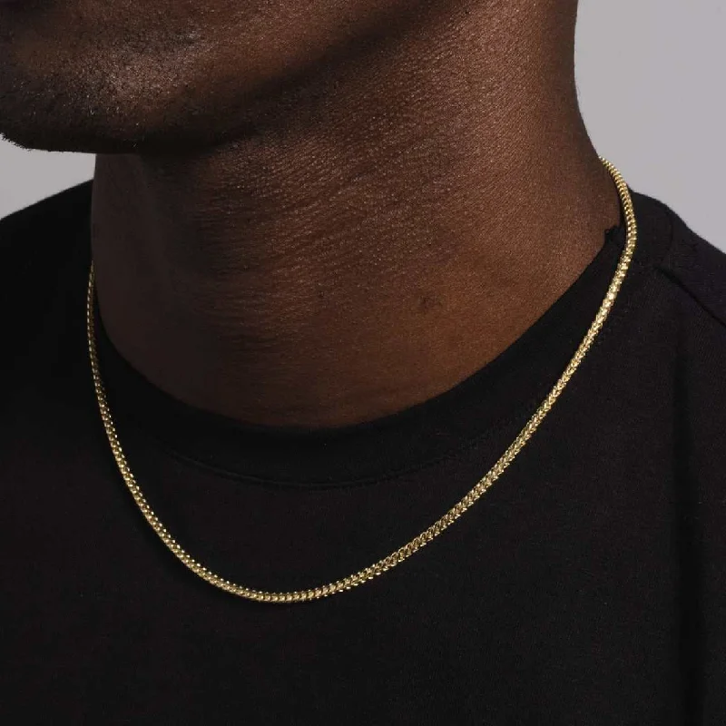 Exclusive Men's Necklaces & Pendants for the Modern Gentleman-Solid Gold Franco Chain (2.3mm) Exclusive Men's Necklaces & Pendants for the Modern Gentleman-Solid Gold Franco Chain (2.3mm)