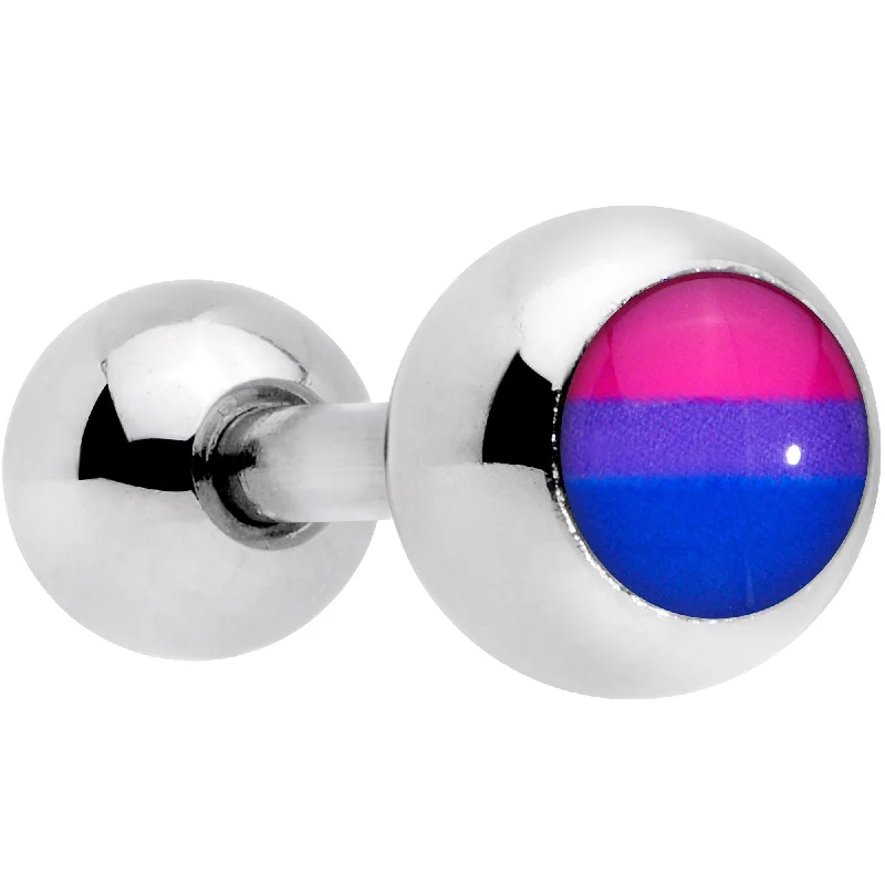 Women's Earrings – Elegant Designs for Every Personality--16 Gauge 1/4 Pink Purple Blue Bisexual Pride Flag Cartilage Tragus Women's Earrings – Elegant Designs for Every Personality--16 Gauge 1/4 Pink Purple Blue Bisexual Pride Flag Cartilage Tragus