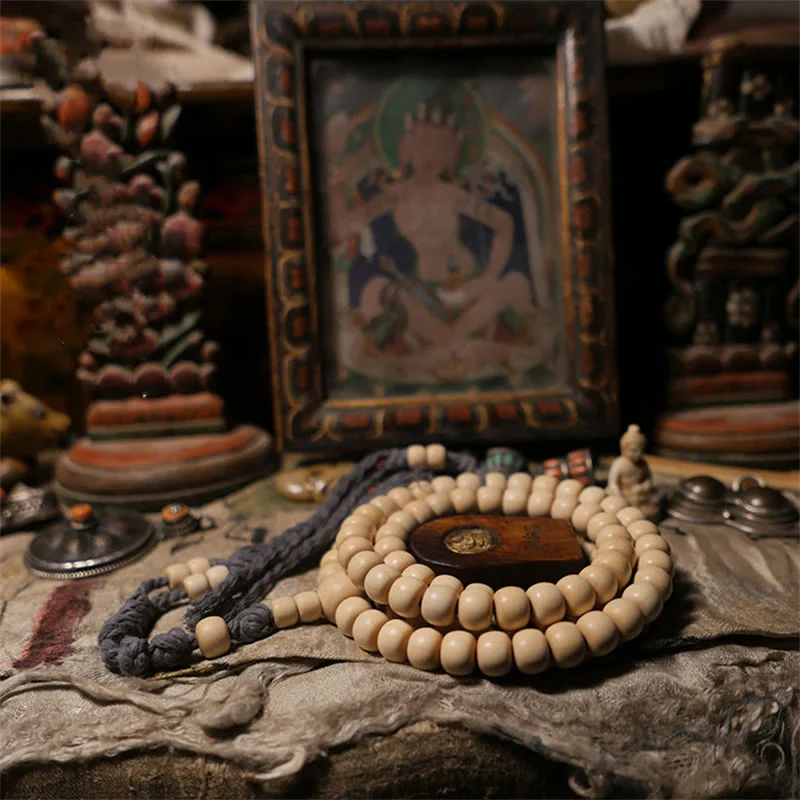 Stylish Rubber Bracelets for Men-Buddha Stones 108 Mala Beads Abelia Biflora Wood Warding Off Evil Spirits Wrist Mala Stylish Rubber Bracelets for Men-Buddha Stones 108 Mala Beads Abelia Biflora Wood Warding Off Evil Spirits Wrist Mala