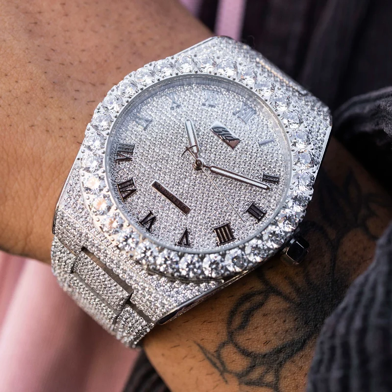 Casual Watches for Men-42MM Fully Iced Alpha Era® 316