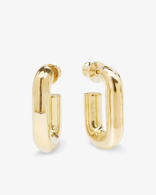 Women's Earrings – Elegant Designs for Every Personality--Lil Frankie Chain Huggies - Gold