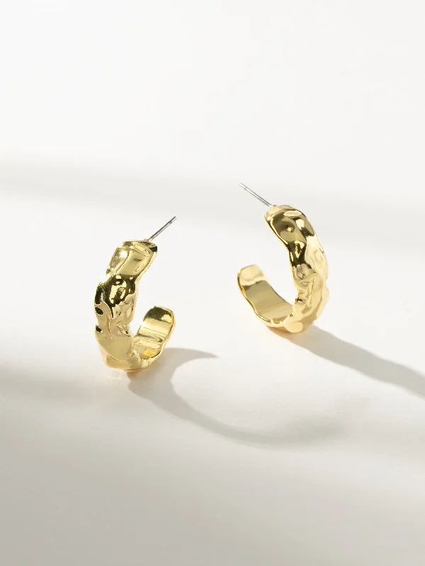 Women's Earrings – Elegant Designs for Every Personality--Crushed Hoop Earrings