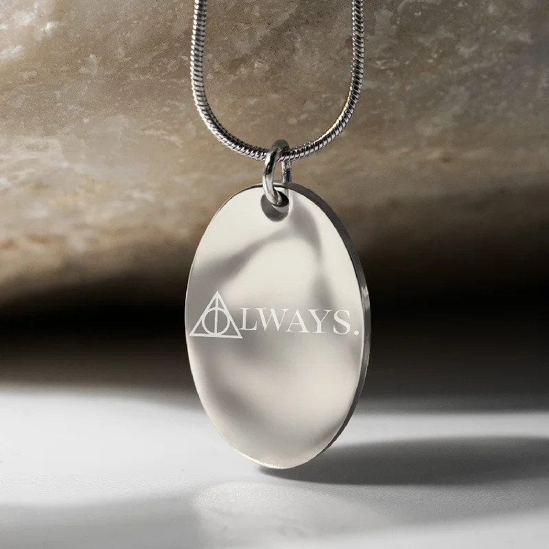 Chic Women's Rings for Fashion-Forward Looks-Always Oval Necklace
