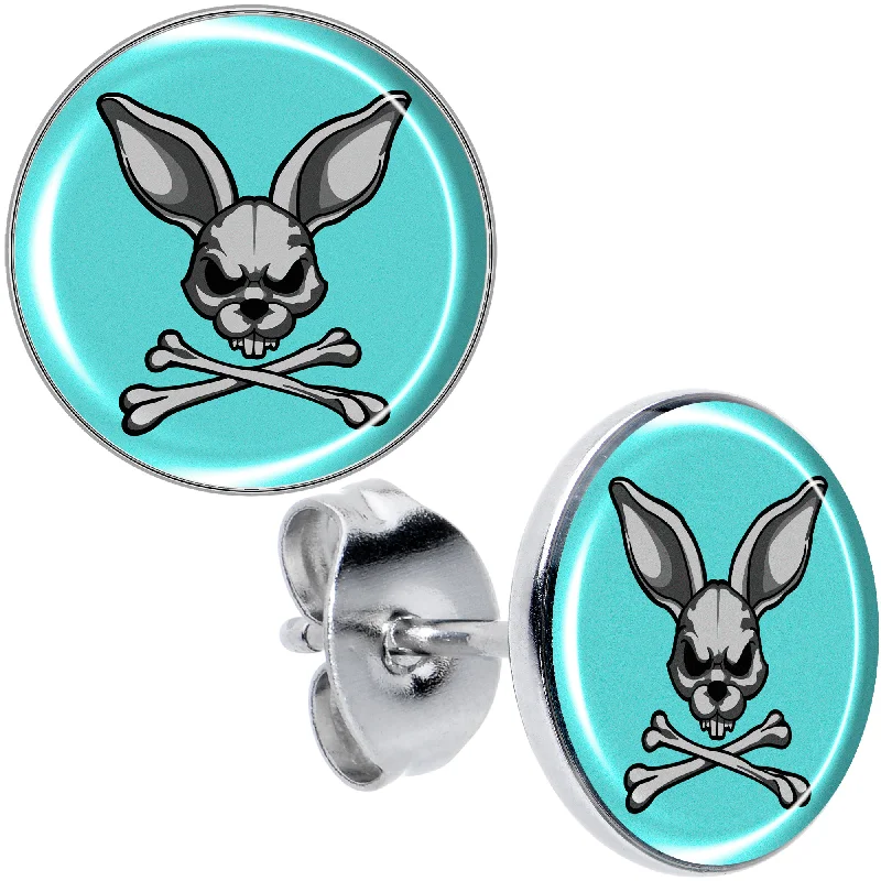 Women's Earrings – Elegant Designs for Every Personality--Bunny and Crossbones Stud Earrings Women's Earrings – Elegant Designs for Every Personality--Bunny and Crossbones Stud Earrings