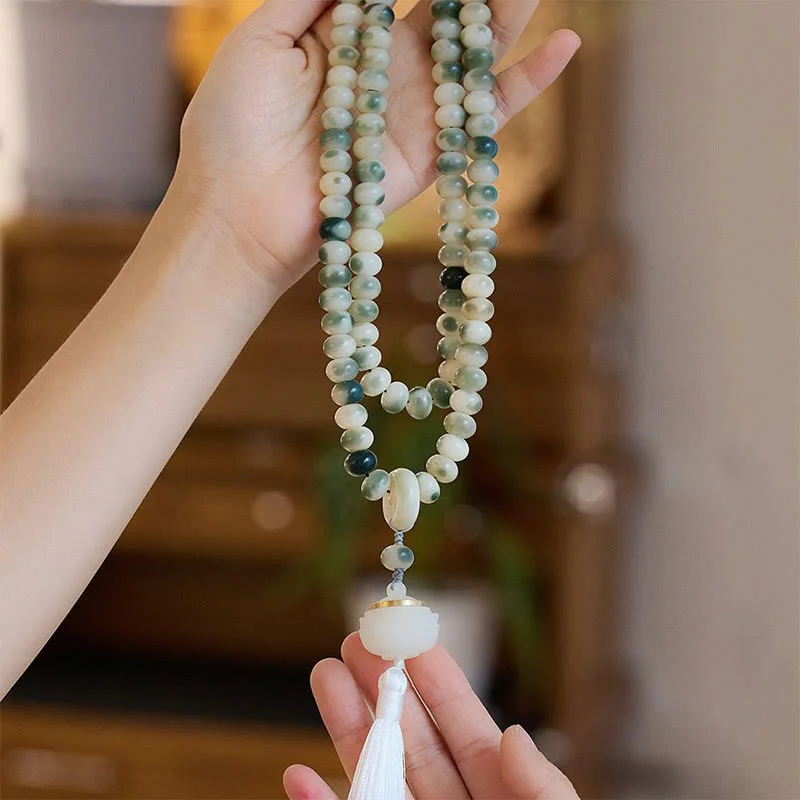 Trendy Beaded Bracelets for Men-Buddha Stones Natural 108 Mala Beads Bodhi Seed Lotus Engraved Wisdom Tassel Bracelet Trendy Beaded Bracelets for Men-Buddha Stones Natural 108 Mala Beads Bodhi Seed Lotus Engraved Wisdom Tassel Bracelet