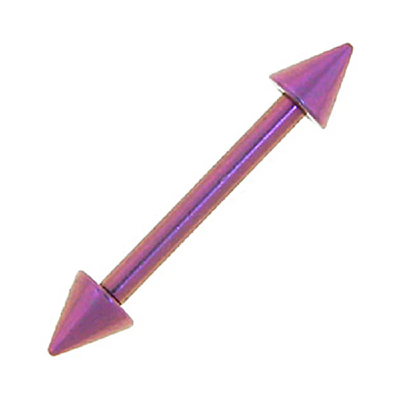 Women's Earrings – Elegant Designs for Every Personality--Solid Titanium Pink Cone Eyebrow Barbell 5/16-3mm