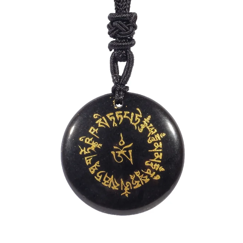 Shop Classic Women's Necklaces & Pendants with a Modern Twist-Buddha Stones Fortune-gathering Mantra Natural Various Crystal Black Obsidian Fulfilment Necklace Pendant Shop Classic Women's Necklaces & Pendants with a Modern Twist-Buddha Stones Fortune-gathering Mantra Natural Various Crystal Black Obsidian Fulfilment Necklace Pendant