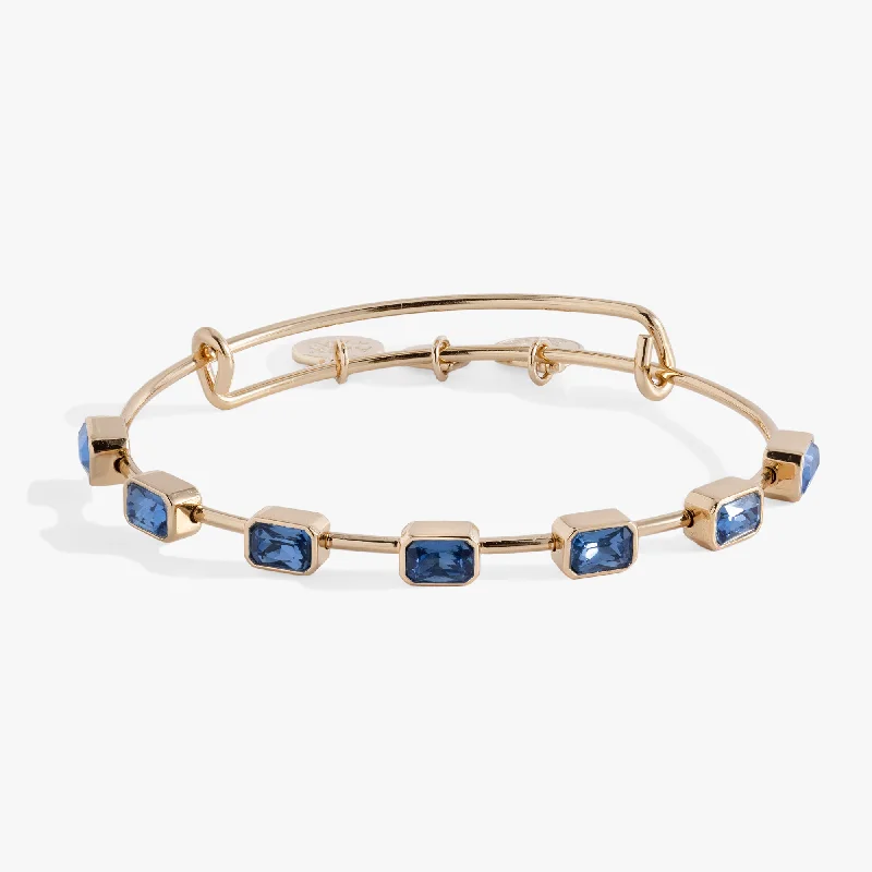 Beaded Cuff Bangles for Women-September Birthstone Emerald Cut Bangle