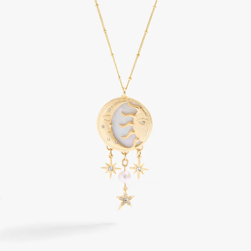 Shop Classic Women's Necklaces & Pendants with a Modern Twist-Moon and Sun Multicharm Necklace Shop Classic Women's Necklaces & Pendants with a Modern Twist-Moon and Sun Multicharm Necklace