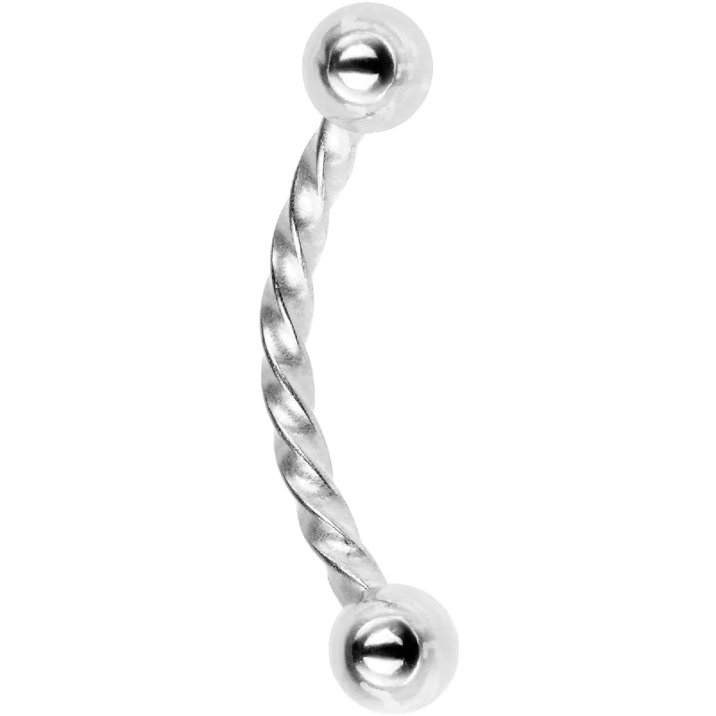 Women's Earrings – Elegant Designs for Every Personality--16 Gauge 3/8 Seriously Twisted Curved Eyebrow Ring
