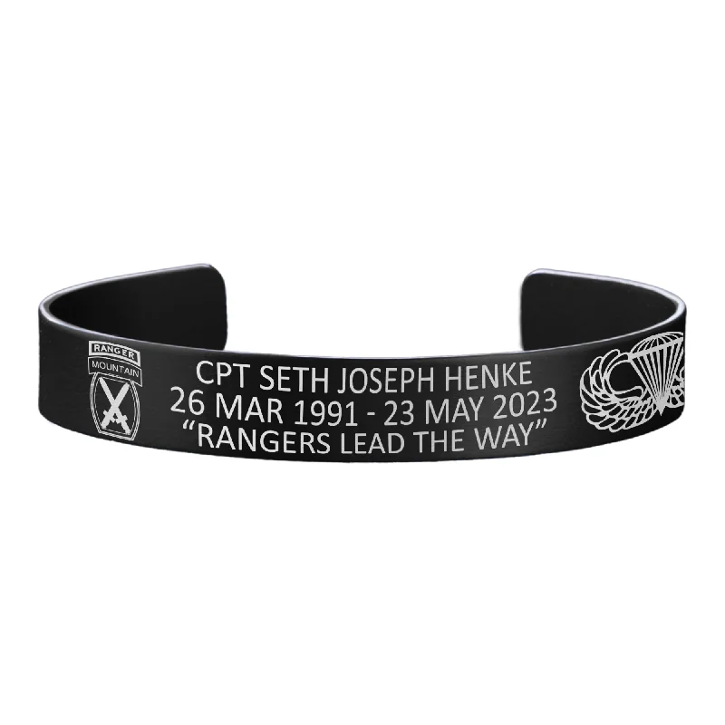 Men's Stylish Link Bracelets-CPT Seth Henke Memorial Band – Hosted by the Henke Family Men's Stylish Link Bracelets-CPT Seth Henke Memorial Band – Hosted by the Henke Family