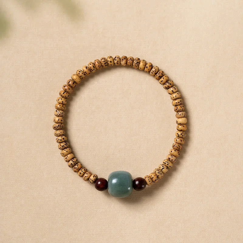 Cuff Style Bangles for Women-Buddha Stones Bodhi Seed Small Leaf Red Sandalwood Wisdom Bracelet Cuff Style Bangles for Women-Buddha Stones Bodhi Seed Small Leaf Red Sandalwood Wisdom Bracelet