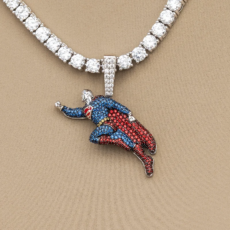 Shop Classic Women's  Necklaces & Pendants with a Modern Twist-Official DC Comics Superman Full Body Pendant