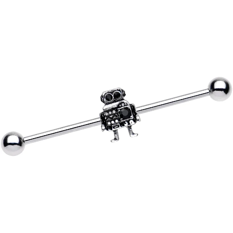 Women's Earrings – Elegant Designs for Every Personality--14 Gauge Ratchet Robot Industrial Barbell 38mm Women's Earrings – Elegant Designs for Every Personality--14 Gauge Ratchet Robot Industrial Barbell 38mm