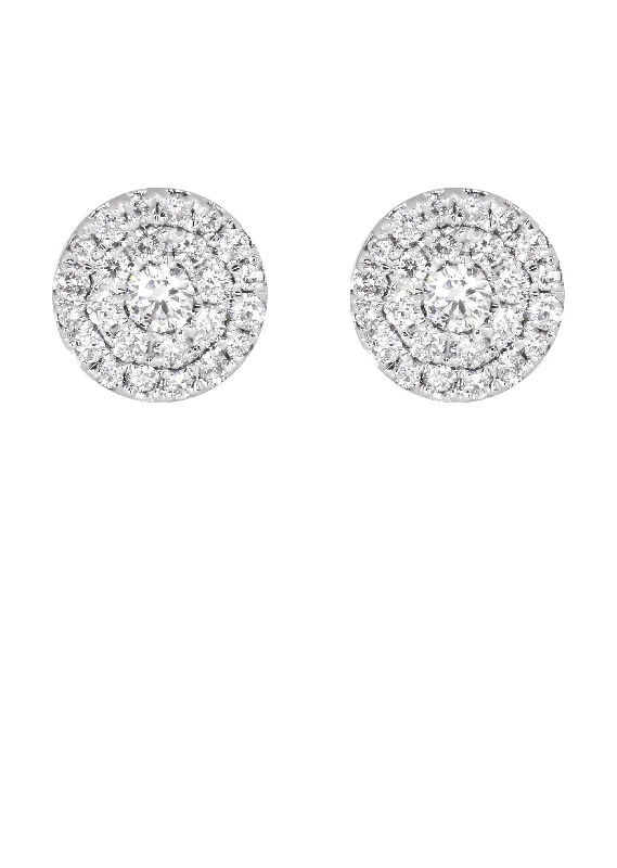 Shop Durable Men's Earrings for Everyday Wear-Mens Stud Diamond Earrings | 0.6 Carats 14K White Gold Shop Durable Men's Earrings for Everyday Wear-Mens Stud Diamond Earrings | 0.6 Carats 14K White Gold