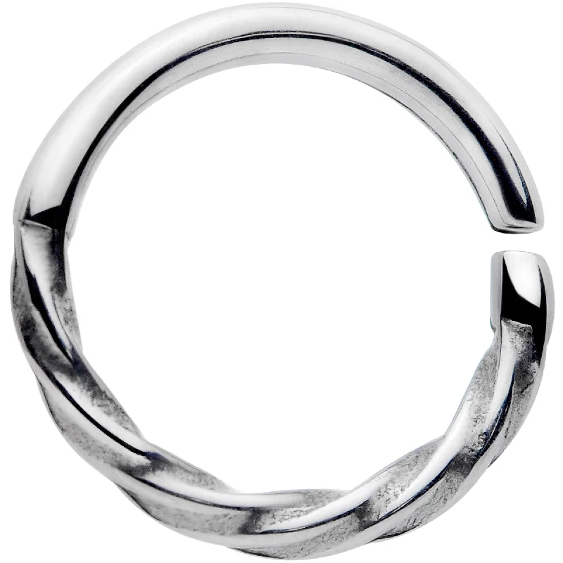 Nose Rings for Septum Piercing -16 Gauge 3/8 A Simple Twist Septum Closure Ring