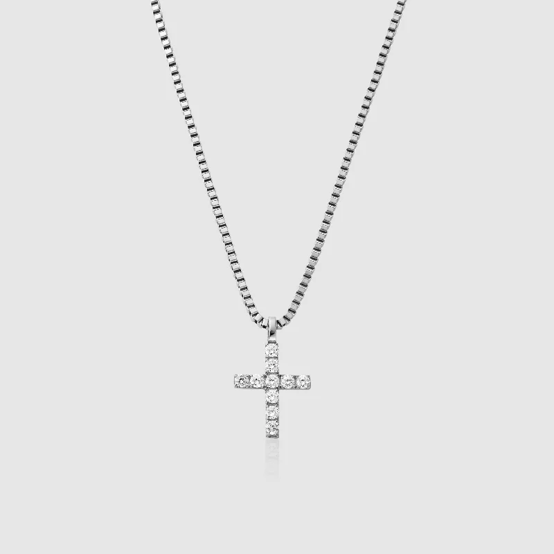 Exclusive Men's Necklaces & Pendants for the Modern Gentleman-Iced Cross (Silver)