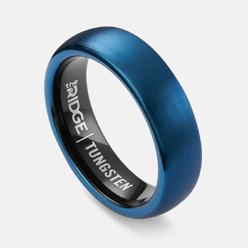 Top Men's Rings – Crafted for Every Style  Ridge 6mm Rounded Ring Set - Alpine Navy