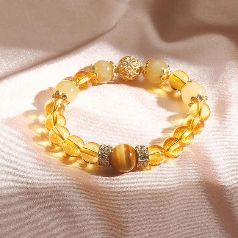 Fashion-forward Bangles for Women-Buddha Stones Citrine Generosity Prosperity Beaded Bracelet Fashion-forward Bangles for Women-Buddha Stones Citrine Generosity Prosperity Beaded Bracelet