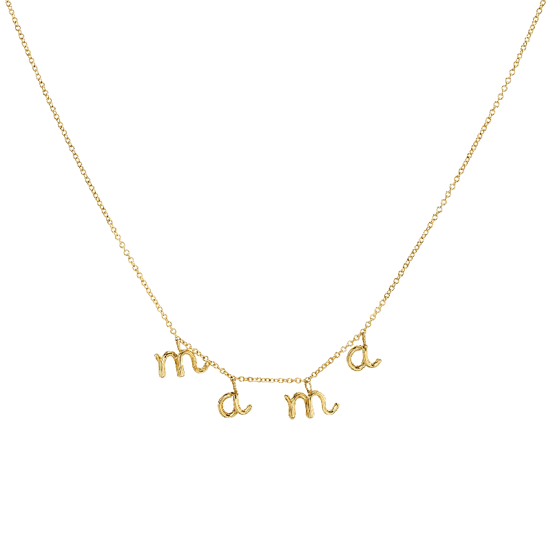Shop Classic Women's  Necklaces & Pendants with a Modern Twist-Mini Letter Mama Necklace