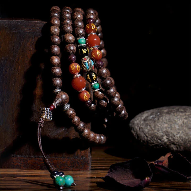 Stylish Bracelets for Men with Unique Charms-Buddha Stones 108 Mala Beads Vietnam Hoi An Agarwood Red Agate Peace Strength Bracelet Stylish Bracelets for Men with Unique Charms-Buddha Stones 108 Mala Beads Vietnam Hoi An Agarwood Red Agate Peace Strength Bracelet
