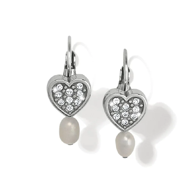 Women's Earrings – Elegant Designs for Every Personality--Meridian Zenith Heart Pearl Leverback Earrings Women's Earrings – Elegant Designs for Every Personality--Meridian Zenith Heart Pearl Leverback Earrings