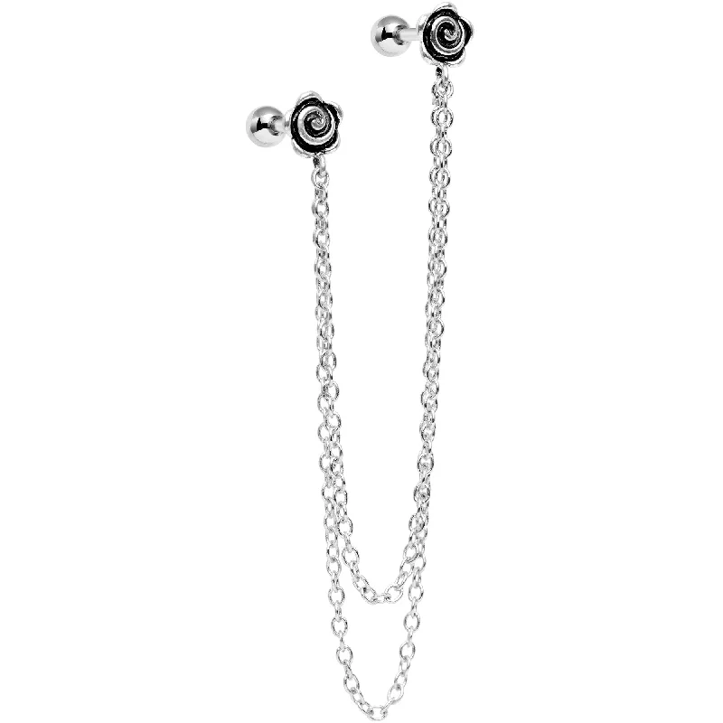 Women's Earrings – Elegant Designs for Every Personality--16 Gauge 1/4 Farewell Summer Flower Cartilage Chain Earring Women's Earrings – Elegant Designs for Every Personality--16 Gauge 1/4 Farewell Summer Flower Cartilage Chain Earring