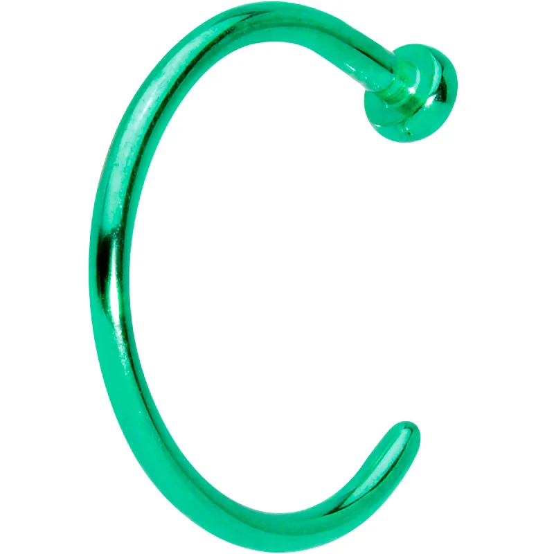 Fancy Rhinestone Nose Rings -20 Gauge 5/16 Green PVD Implant Grade Titanium Disc Nose Hoop Fancy Rhinestone Nose Rings -20 Gauge 5/16 Green PVD Implant Grade Titanium Disc Nose Hoop
