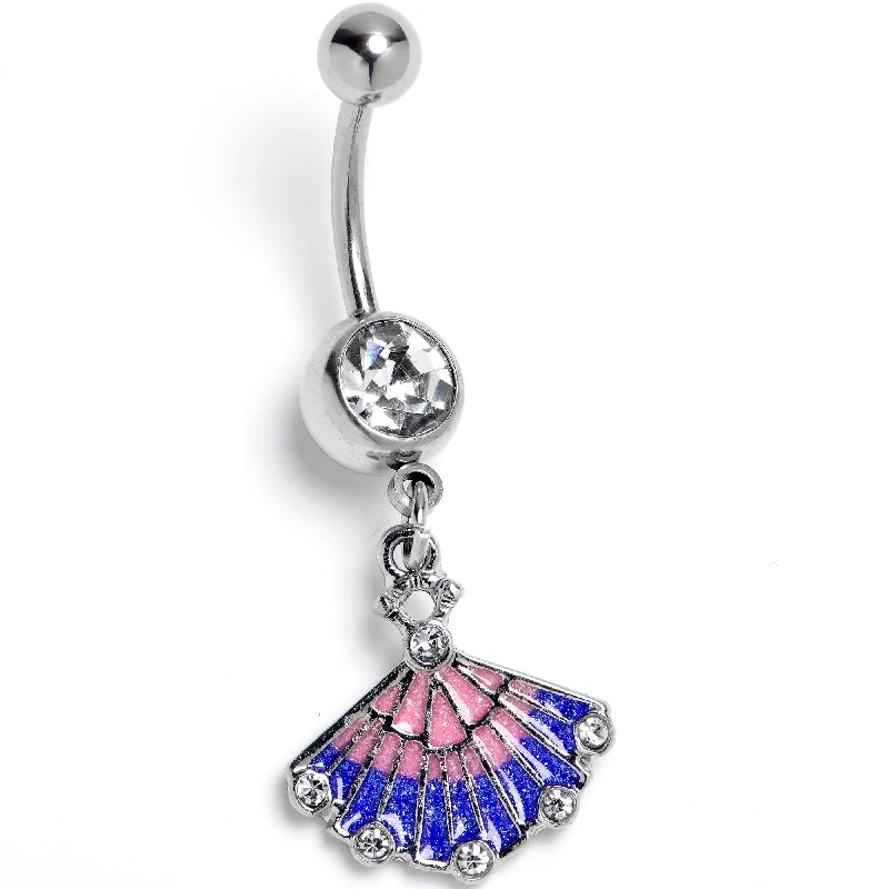 Designer Belly Rings with Sleek Finish -Mesmerizing Ocean Magic Sea Shells Dangle Belly Ring Designer Belly Rings with Sleek Finish -Mesmerizing Ocean Magic Sea Shells Dangle Belly Ring