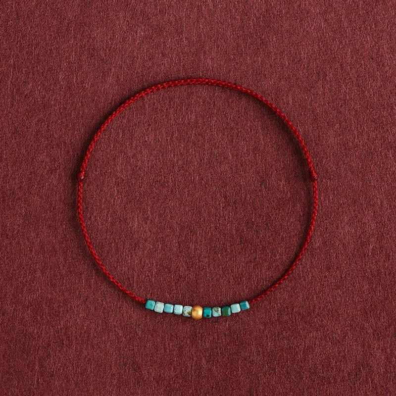Affordable Bracelets for Men-Buddha Stones 999 Gold Beads Turquoise Protection Braided Bracelet Anklet Affordable Bracelets for Men-Buddha Stones 999 Gold Beads Turquoise Protection Braided Bracelet Anklet