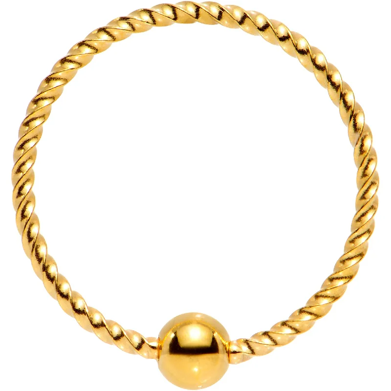 Minimalist Nose Rings -20 Gauge 3/8 Gold Tone Anodized So Twisted Captive Style Seamless Ring Minimalist Nose Rings -20 Gauge 3/8 Gold Tone Anodized So Twisted Captive Style Seamless Ring