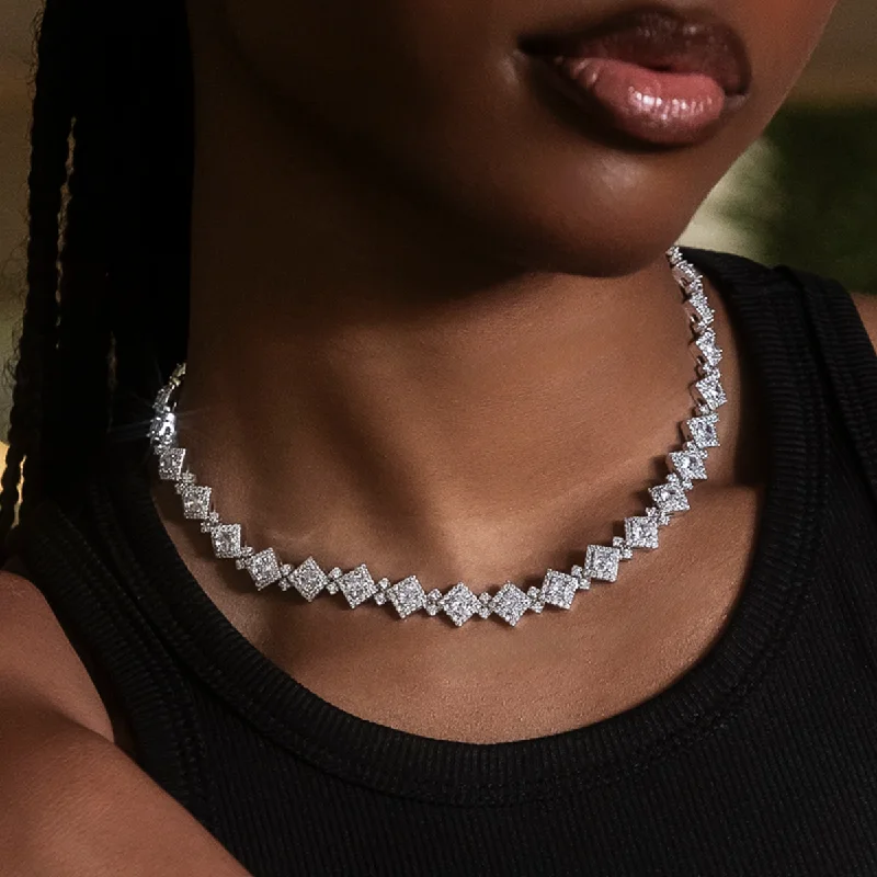 Shop Classic Women's Necklaces & Pendants with a Modern Twist-Cloister Link Necklace in White Gold Shop Classic Women's Necklaces & Pendants with a Modern Twist-Cloister Link Necklace in White Gold