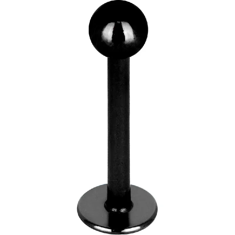 Trendy Lip Rings with Simple Designs16 Gauge Black Titanium Labret Monroe