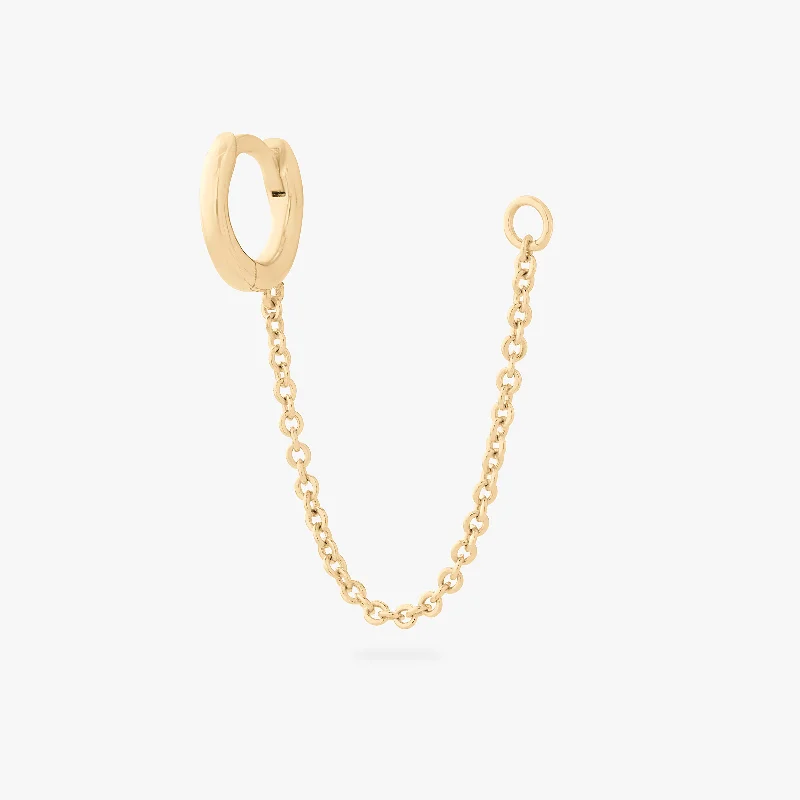 Women's Earrings – Elegant Designs for Every Personality--Micro Slim Chain Huggie